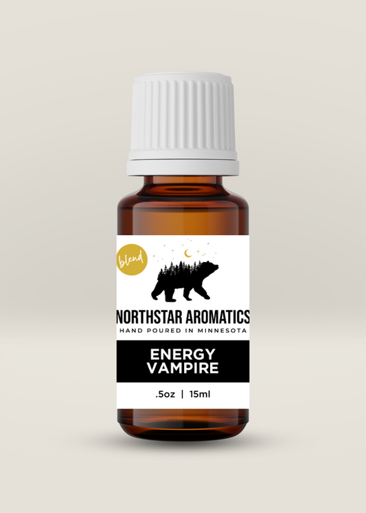 Energy Vampire Blend 15ml essential oil bottle by Northstar Aromatics for energetic and auric protection.