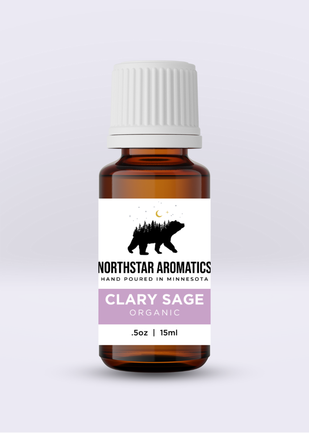 Clary Sage essential oil bottle by Northstar Aromatics for emotional balance and PMS relief organic 15ml