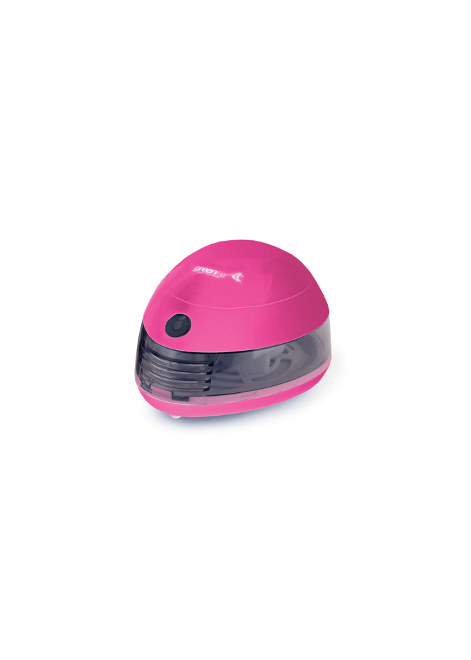 Scent Pod Pink Diffuser portable fan essential oil diffuser with USB and battery power, compact for travel use.