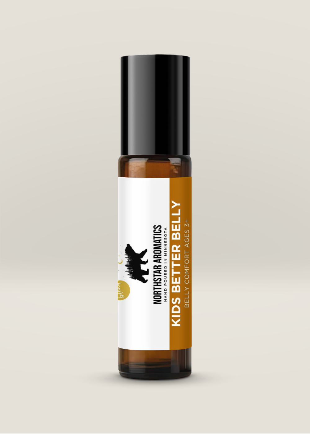 Kids Better Belly essential oil roll-on bottle for ages 3+ by Northstar Aromatics