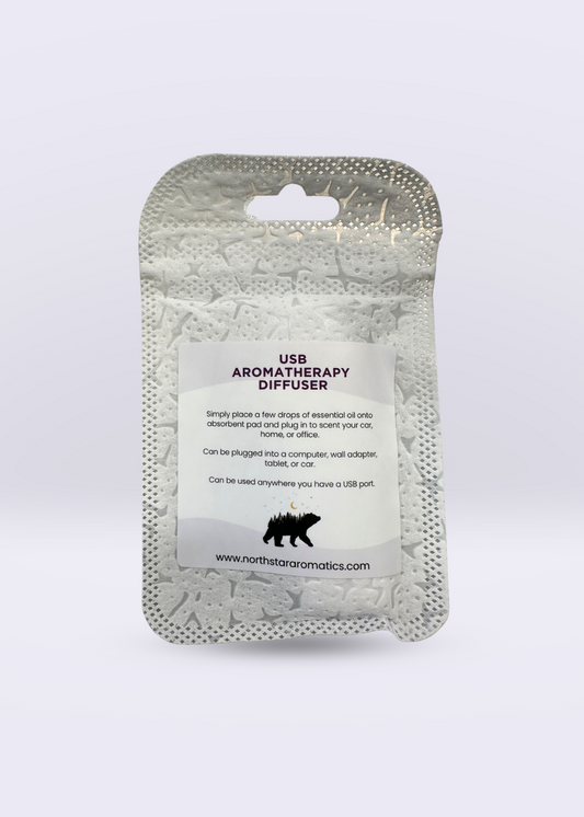 USB Aromatherapy Diffuser absorbent pad pack for essential oils, compatible with USB ports in car, home, or office.