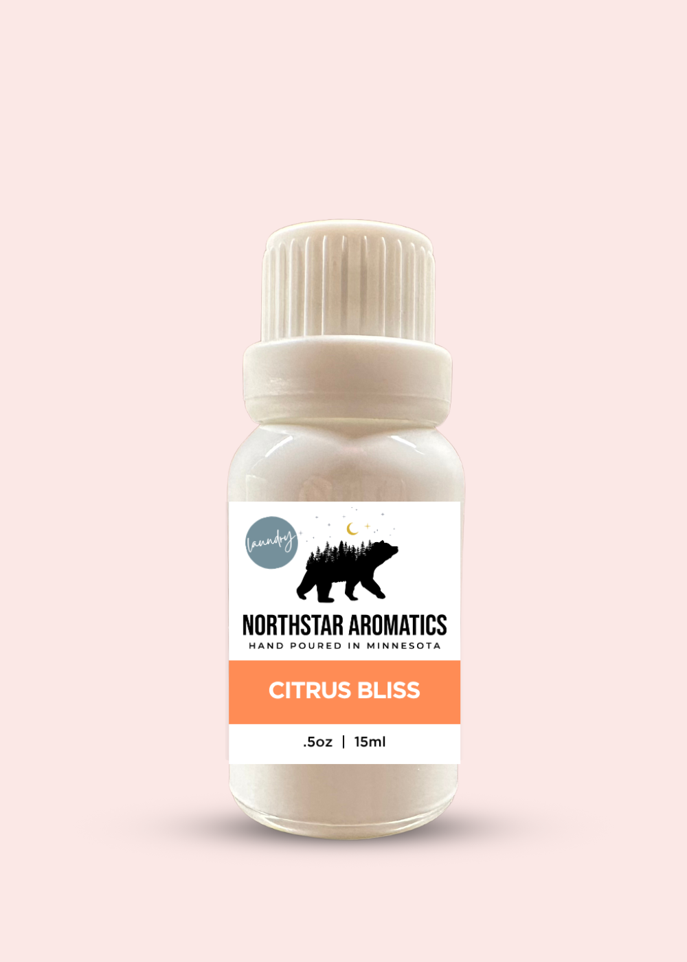 Citrus Bliss Laundry Oil by Northstar Aromatics, sparkling citrus woods dryer ball oil for wool dryer balls.