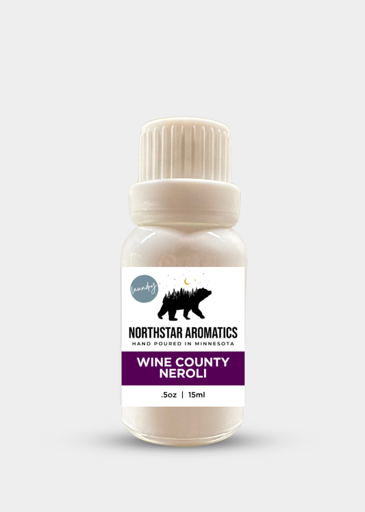Wine Country Neroli Laundry Oil by Northstar Aromatics, red wine floral dryer ball oil for wool dryer balls.